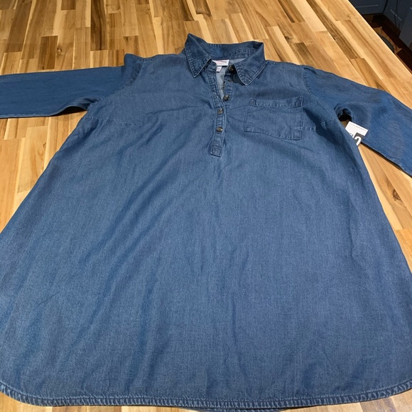 Isabel maternity denim shirt dress - Picture 2 of 6